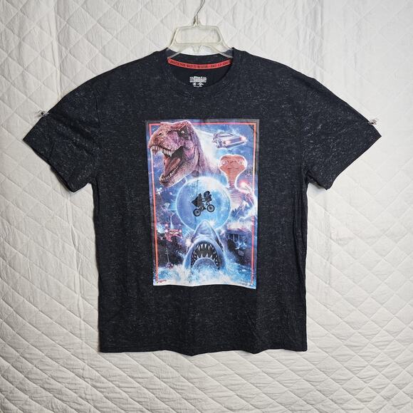 Universal Studios Unisex XL Black Tee Shirt Jaws ET Jurassic Park Back To Future - Picture 7 of 9